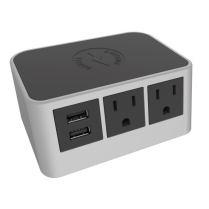 Duo Power Station; Wireless Charging, USB-A, 120V Silver 10/CS