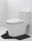 #C-20001-BL Antimicrobial Commode Mat, Black, 12/CS