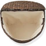 Hamper Half Moon w/Lid & Removable Liner - Expresso