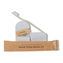Tess Wheat Straw Dental Kit Toothbrush w/Toothpaste Pkt