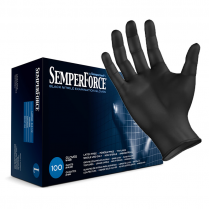 Black Powder Free Nitrile Gloves