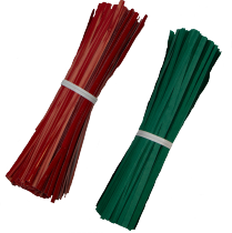 Kirk Twist-eez 1/4" x 16" Green Clay Coat Twist Tie 10K/Box