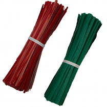 Kirk Twist-eez 1/4" x 7" Green Clay Coated Twist Tie 25K/Box