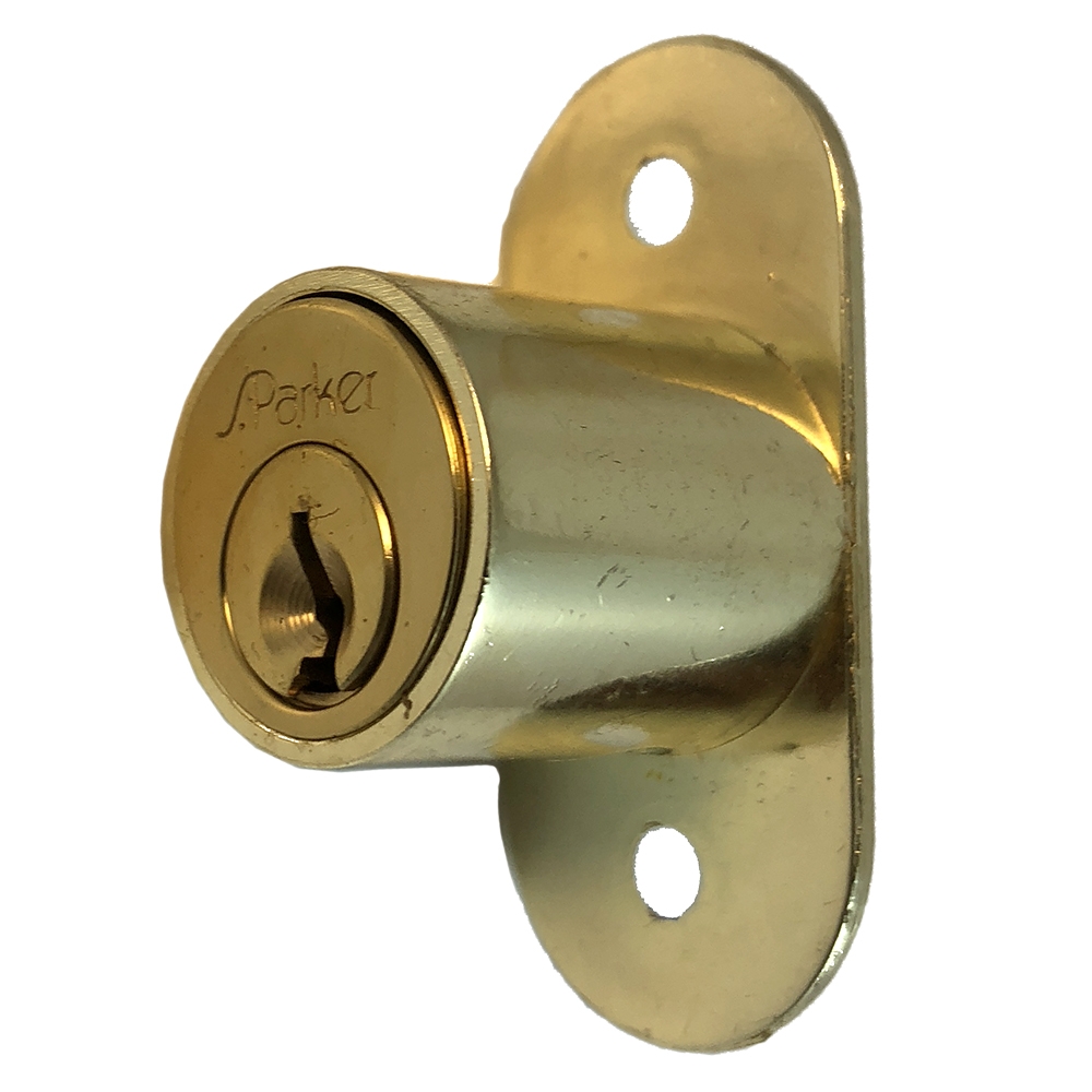 S. Parker 2290 Solid Brass Sliding Cabinet Door Push Locks