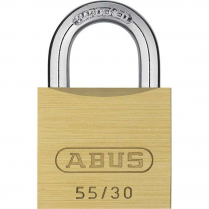 Abus Lock 55/30 B Solid Brass 1-1/4" Width Economy Padlock