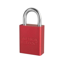 American Lock Aluminum Padlock, Red 1 Shackle, KA