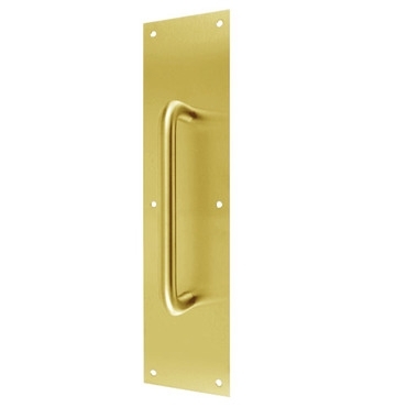 Don Jo Pull Handle With Plate 3-1/2" X 15", Brass