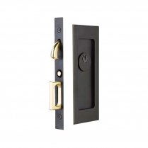 Emtek 2113-US3NL-138 Modern Rectangular Mortise Keyed Pocket Door Lock