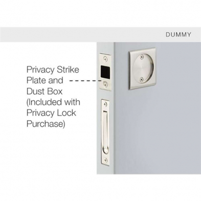 Emtek 213 Square Tubular Pocket Door Lock