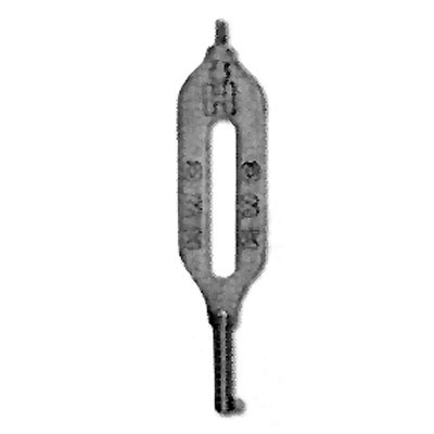 Handcuff Key, Stainless Steel, 2-7/8 Long