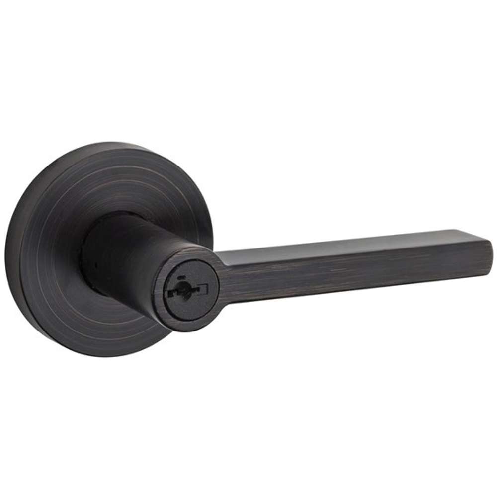 Kwikset Signature Contemporary Halifax Round Rose Grade 2 Lever Set