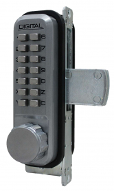 LockeyUSA 2900SCDC Keyless Narrow Stile Deadbolt Lock Satin Chrome