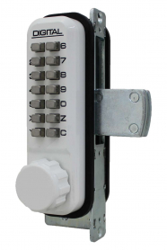 LockeyUSA 2900WHDC Keyless Narrow Stile Deadbolt Lock White