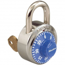 Master Lock 1525BLU Combination Padlock with Key Override