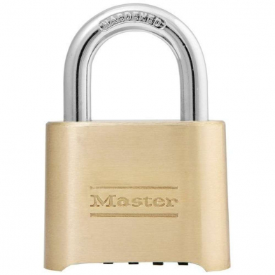 Master Lock 175D Resettable Combination Padlock Brass Carded
