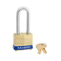 Master Lock Padlock 1-9/16 Brass w/2" Shackle Keyed 0932