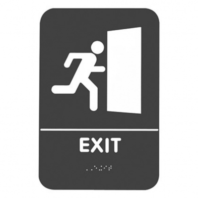 Rockwood BFM682 Plastic "EXIT" Restroom Sign