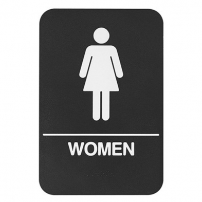 Rockwood BFM685 Plastic "WOMEN" Restroom Sign