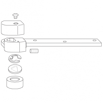 Rixson 252050L-626 Floor Closer Bottom Arm Package