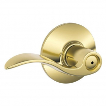 Schlage F40-ACC-605 Privacy Lock, Accent Lever, Bright Brass