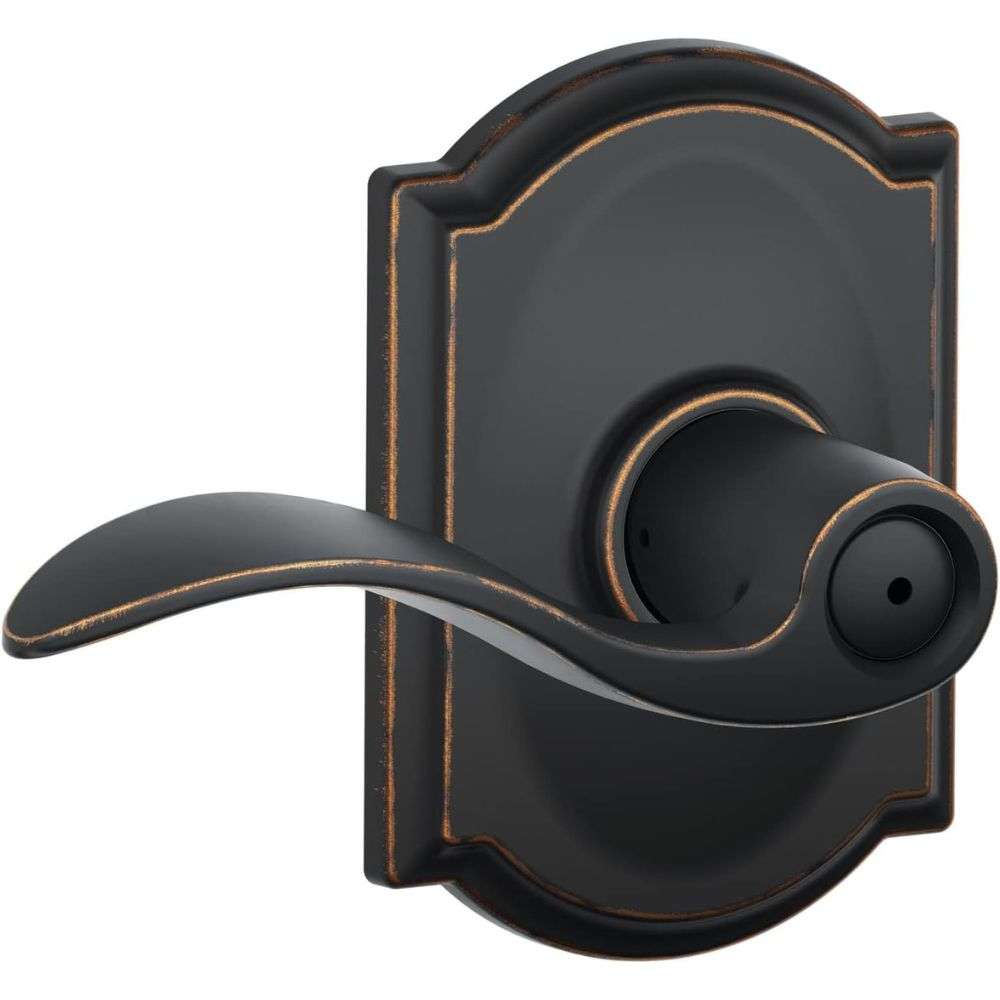 Schlage F40 ACC 716 Accent Door Lever, Bed & Bath Privacy Lock