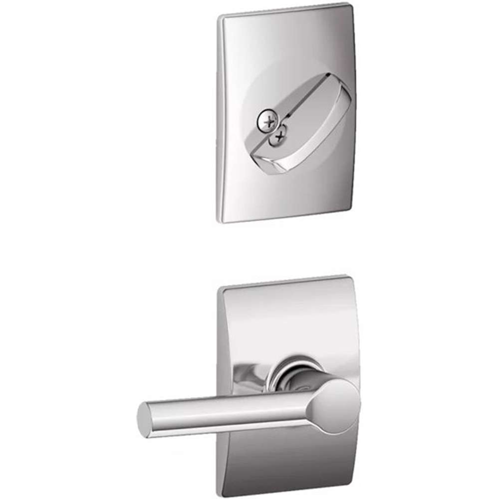 Schlage F58 CEN 619 Century Exterior Handleset with Deadbolt, Satin Nickel  (Exterior Half Only) 