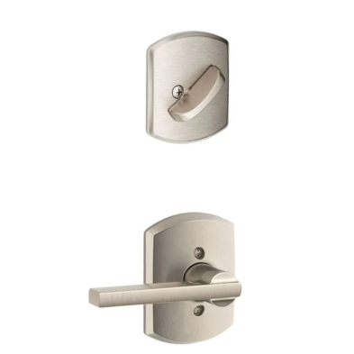 Schlage Merano Interior Left-Hand Lever - Satin Nickel