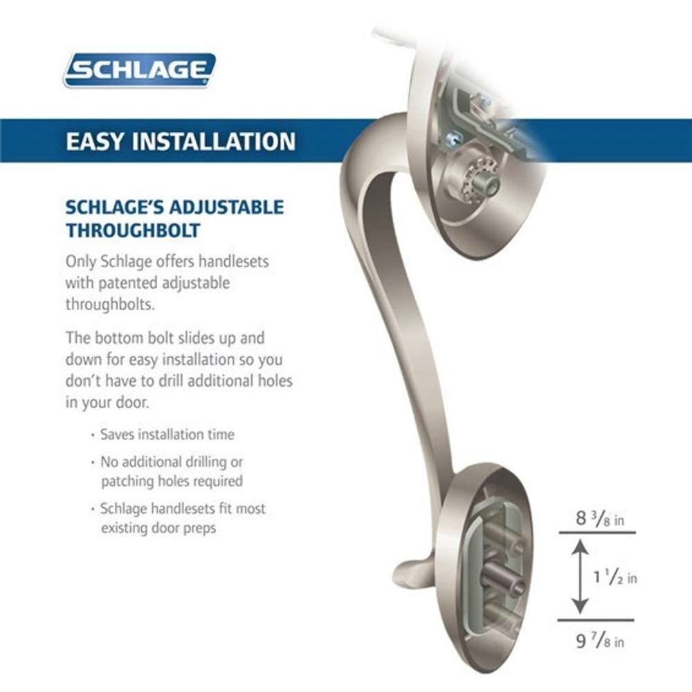 Schlage Keyless Plymouth Entrance Handleset