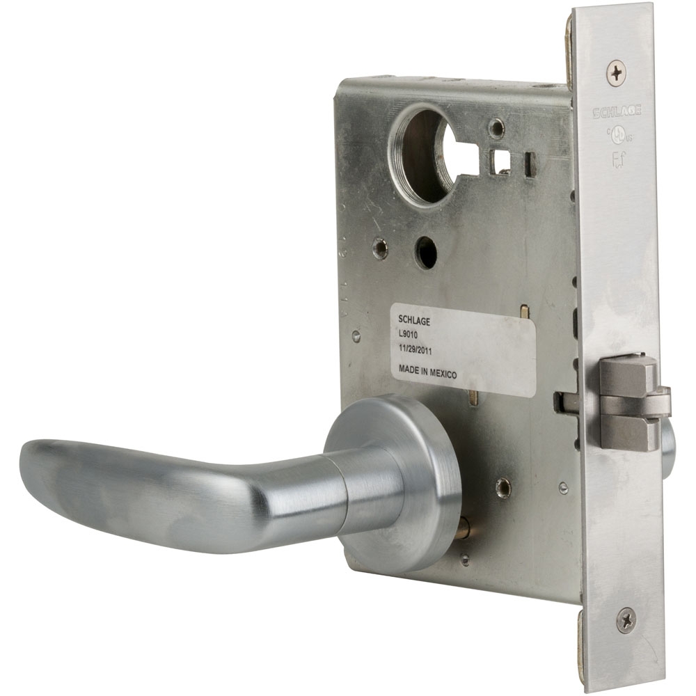 schlage L9092EL/EU 07A electrified mortise lock - safe/secure outside lever
