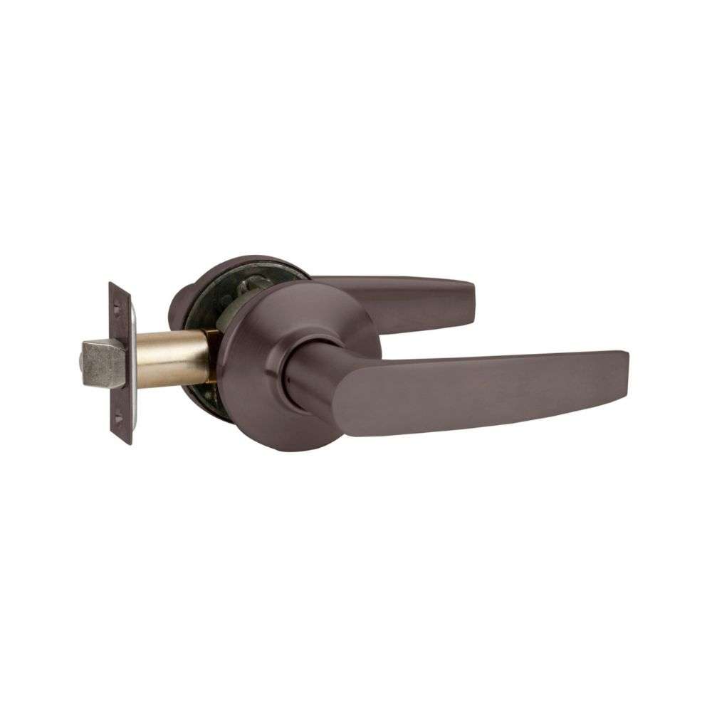 Schlage Grade 2 Tubular Lock, Storeroom Function, Key in Lever Cylinder,  Jupiter Lever, Satin Brass Finish, S80PD JUP 606