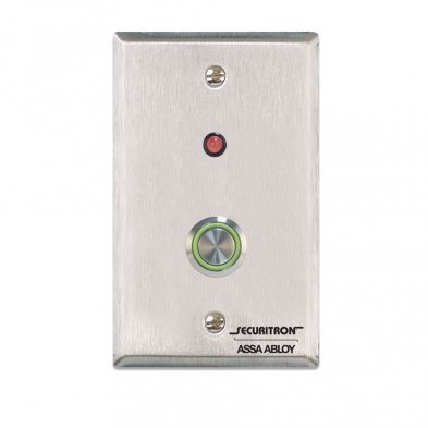 Securitron PB4L-2 1" Stainless Steel Pushbutton with LED