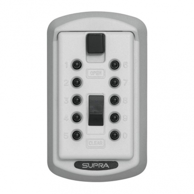 Supra 1413 Keysafe Slimline 2-Key, Pushbutton, White