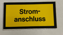 Decal, Electr. Conn. 230V GER