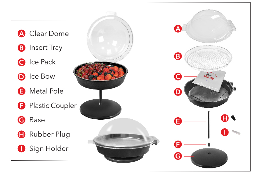 Sample Dome assembly instructions diagram