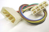 8 PINS FLAT .250 MALE/FEMALE QUICK DISCONNECT HARNESS 12IN. 18AWG