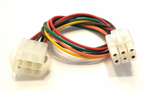 6 ROUND PINS (MOLEX) MALE/FEMALE QUICK DISCONNECT HARNESS 12IN. 18AWG