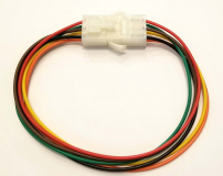 6 ROUND PINS (MOLEX) MALE/FEMALE QUICK DISCONNECT HARNESS 12IN. 18AWG