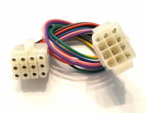 12 ROUND PINS (MOLEX) MALE/FEMALE QUICK DISCONNECT HARNESS 12IN. 18AWG