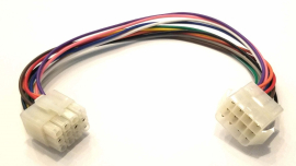 12 ROUND PINS (MOLEX) MALE/FEMALE QUICK DISCONNECT HARNESS 12IN. 18AWG