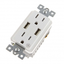 RECEPTACLE DOUBLE & 2USB GE 4.0A