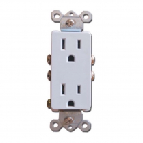 Decorative duplex receptacle tamper resistant 15A