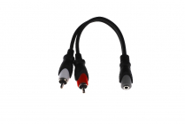 CABLE 1/8" FEMELLE MONO A 2 RCA MALE