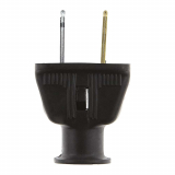 FICHE MALE PLATE CAOUTCHOUC NOIR