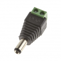 ADAPTATEUR DC MALE A 2VIS 2.5MM