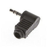 FICHE 1/8(3.5MM)STEREO MALE 90 DEG.PLAST