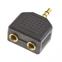 ADAPTATEUR Y STEREO 1/8" 2 FEM, 1 MALE