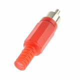 FICHE RCA PLASTIQUE ROUGE MALE