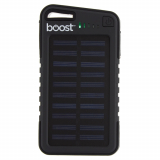 Boost Solar Panel, water & shock resistant, 4,000 mAh Power Bank with 2 USB Ports and LED Flashlight (BPB565).