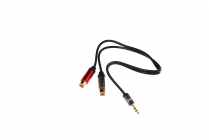 3.5MM STEREO TO 2 FEMALE RCA 0.3M