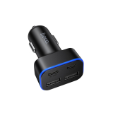 Z63 4-Port USB Car Charger (15W) &ndash; Dual USB-C + Dual USB-A